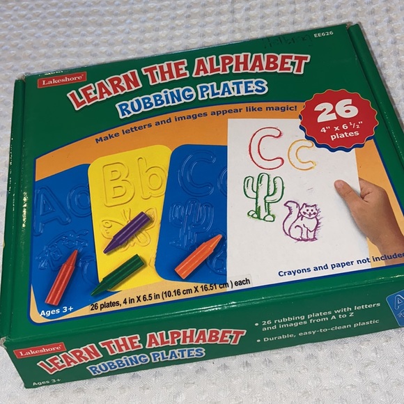 Lakeshore Toys Lakeshore Learn The Alphabet Rubbing Plates Ee626